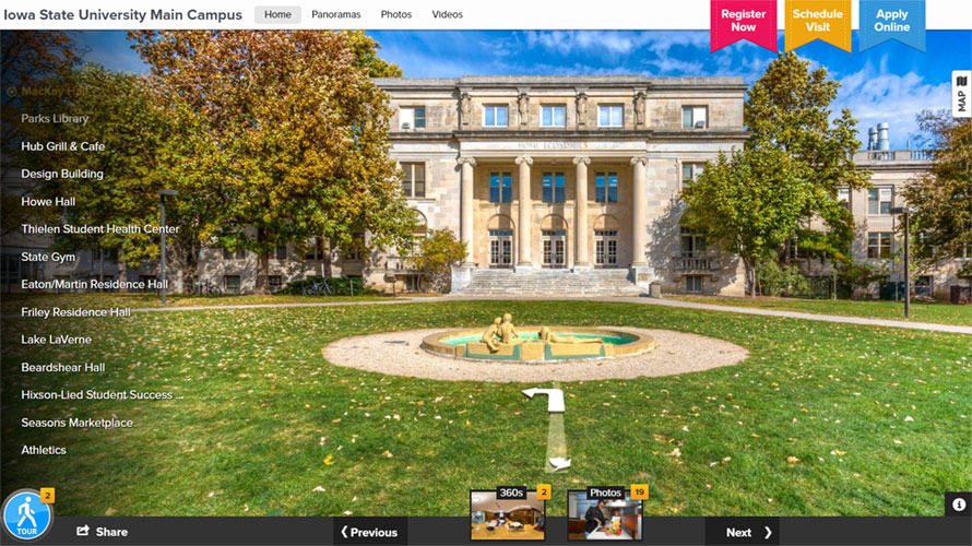 iowa state virtual campus tour