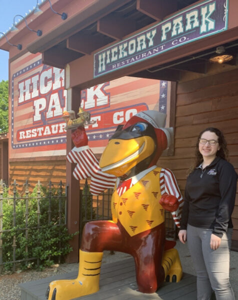 Hannah Geist standing outside of Hickory Park